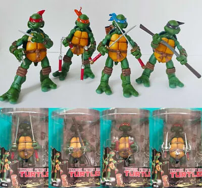 Buy 4 PCS NECA Teenage Mutant Ninja Turtles Color Headband Action Figures Model Toys • 67.57£