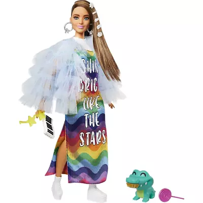 Buy Barbie Extra Doll 9 With Crocodile Pet New Kids Childrens Toy • 16.99£