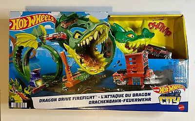 Buy Hot Wheels City Dragon Drive Firefight Playset With Car Brand New • 30£