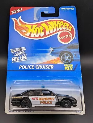 Buy Hot Wheels #577 Police Cruiser Patrol Car Black Vintage 1995 Release L38 • 8.95£
