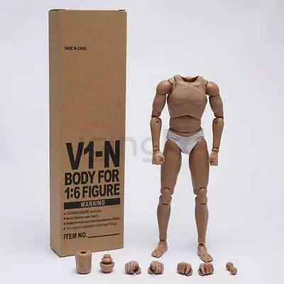 Buy Flexible 1/6 Male Muscular Body Action Figure 12  Doll Fit Phicen Hot Toys Head • 18.94£