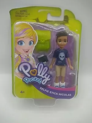 Buy New Mattel Polly Pocket Selfie Stick Nicolas 3.5  Toy Figure Accessory Set Boxed • 11.49£
