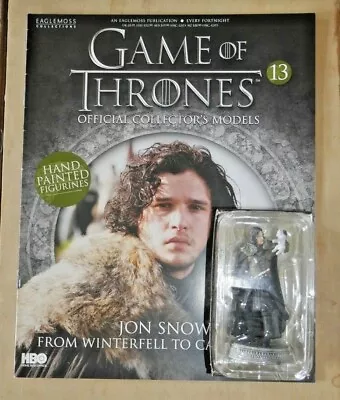 Buy Game Of Thrones Jon Snow Model Figure & Magazine 13 Eaglemoss Rare   G730 • 9.95£