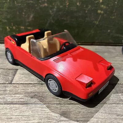 Buy Playmobil #3708 Red Sports Car 1987 - Vintage Geobra Rare • 20£