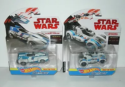 Buy Hot Wheels Star Wars Carships X 2 - Ski Speeder + A-Wing - NISWP • 12.99£