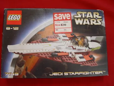 Buy LEGO STAR WARS 7143 JEDI STARFIGHTER - NEW & SEALED VINTAGE SET 2002 (see Items) • 114.89£