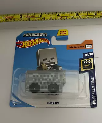 Buy Hot Wheels HW Screen Time Minecraft Minecart (some Wear To Packaging) • 5£