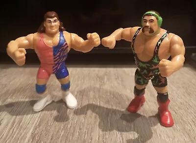 Buy VERY RARE WWF WWE Steiner Brothers Wrestling Figures Hasbro Series 9 Tag Team • 45£