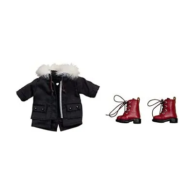Buy Nendoroid Doll Warm Clothing Set Boots & Mod Coat Black Cloth Plastic G16384 FS • 69.70£