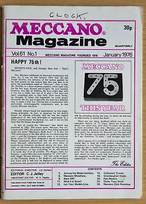 Buy Meccano Magazine January 1976. (Vol 61, No 1) Very Good. • 2£
