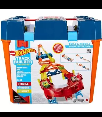 Buy Hot Wheels Track Builder Unlimited Power Boost Box Track Set • 31£