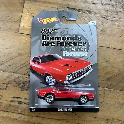 Buy Hot Wheels 007 Diamonds Are Forever Red 71 Mustang Mach 1 Boxed Car • 9.95£