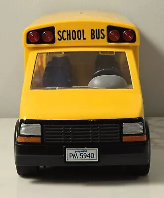 Buy Playmobil Yellow School Bus 5940 Working Flashing Lights - Toddler Push Toy • 7.99£