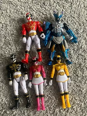 Buy Megaforce Bundle Power Rangers Figures Yellow, Pink, Red, Black, Vrak Approx 4” • 10.99£