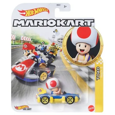 Buy Hot Wheels Mariokart Mario Kart Toad Mach 8  1:64 Die-cast Model Toy Car • 8.87£