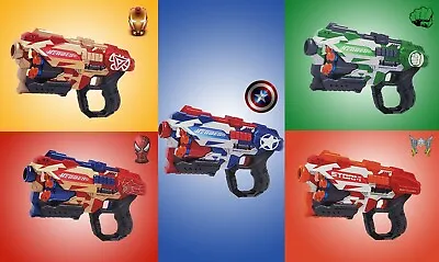 Buy Superhero Soft Dart Bullet Blaster Nerf Gun 20 Bullets Target Kids Xmas Gift Toy • 24.99£