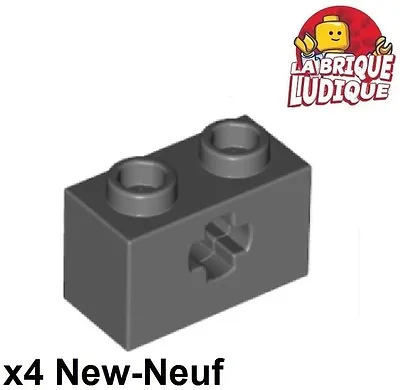 Buy Lego Technic 4x Brick 1x2 Axle Hole Dark Grey/Dark Bluish Gray 32064 New • 1.68£