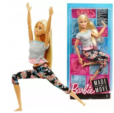 Buy BARBIE Doll MADE TO MOVE MOVEABLE FLORAL FITNESS FTG81 Mattel • 60.64£
