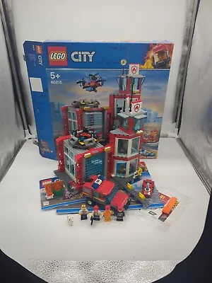 Buy Lego City 60215 Fire Station Retired Complete + Instructions Minifigures & Box • 54.99£