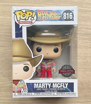 Buy Funko Pop Back To The Future Marty McFly Cowboy #816 + Free Protector • 54.99£