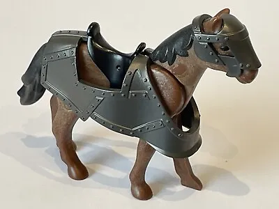 Buy Playmobil -Brown Horse In Armor-knights Castle Medieval • 4.95£