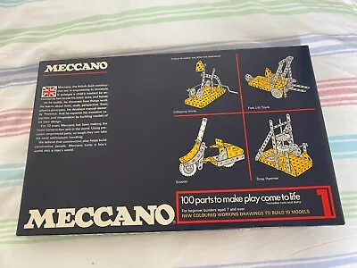 Buy Vintage UNOPENED MECCANO Set 1 From 1970s  In Original Box - All Instructions • 35£