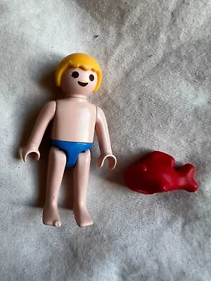 Buy Playmobil Child In Swimming Trunks And Toy Fish • 3£
