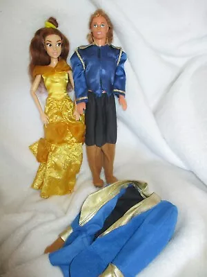 Buy Disney Barbie Type Beauty And The Beast Dolls Bundle With Belle And The Prince • 14.99£