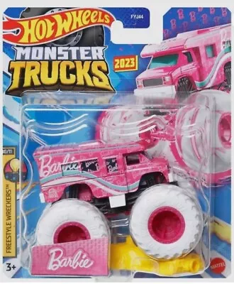 Buy New Hot Wheels Monster Truck Hot Wheels 2023 Monster Trucks - Barbie Pink • 15.50£