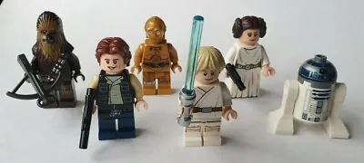 Buy Lego Star Wars Minifigures. Han Solo, Luke Skywalker, R2D2, C3PO, Princess Leia. • 65£