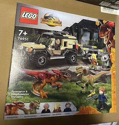 Buy LEGO 76951 Jurassic World Pyroraptor & Dilophosaurus Transport New Sealed • 4.10£