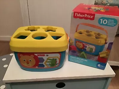 Buy Fisher Price Baby's First Chunky Blocks Shape Sorter - Infant Toy NEW • 9.99£