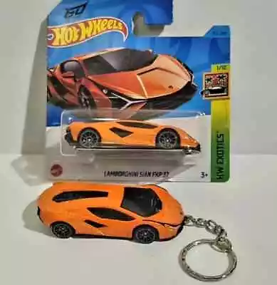 Buy Lamborghini Sian Orange Hotwheels Keyring • 13.99£