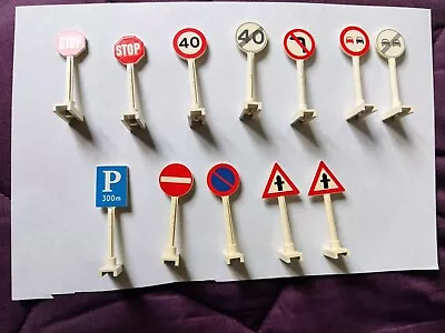 Buy LEGO Road Signs X 12 Complete Set 6306 Classic Town 1980 Very Good Condition  • 6£
