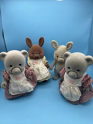 Buy Sylvanian Families Mother Rabbit Bears Tomy Toys Lot 4 Vintage Large • 36.22£