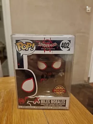Buy Funko Pop Spider-man 402  Miles Morales Disappearing In POP Protector  • 75£