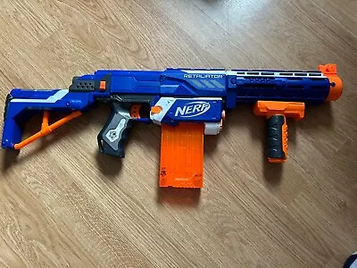Buy Nerf N-Strike Elite Retaliator Tested And Working With Scope Stock Barrell Grip • 20£