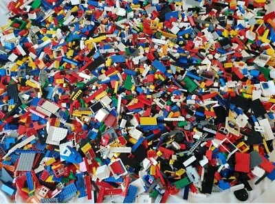 Buy Genuine Lego Bundle 1kg-1000 Pieces  Mixed Bricks ! Pieces + 2 MINIFIGURES !!!! • 16.99£
