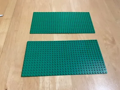 Buy Lego 3857 Baseplates (qty 2) Thin Base Plates 16 X 32  Green. Free Postage In UK • 11.50£