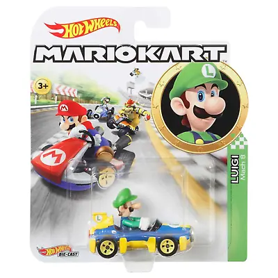 Buy Hot Wheels Mario Kart Luigi Mach 8 1:64 Die-Cast Vehicle • 12£