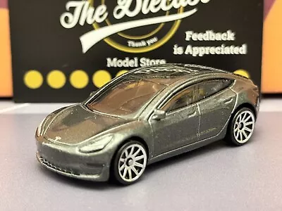 Buy HOT WHEELS Tesla Model 3 Grey 1:64 Diecast NEW LOOSE COMBINE POST • 9.99£