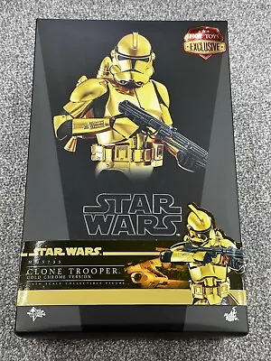 Buy Hot Toys Star Wars 1/6th Scale Clone Trooper Gold Chrome Version MMS735 PreOwned • 275£