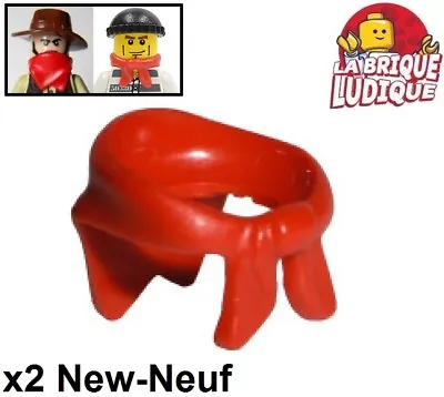 Buy Lego 2x Minifig Scarf Bandana Scarf Bandit Train Winter Red/Red 30133 New • 1.92£