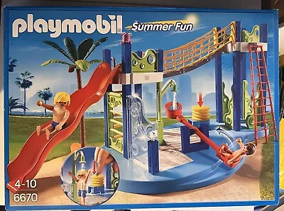 Buy Playmobil Water Playground (6670) Swimming Pool Park Summer Fun, Box Opened • 15£