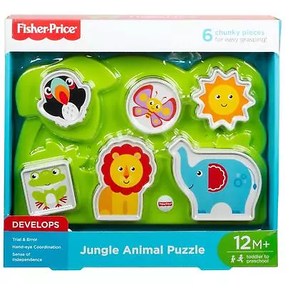 Buy Fisher-Price Jungle Puzzle 6 Chunky Animal Pieces Shape Sorter Toddler Toy 12m+ • 16.99£