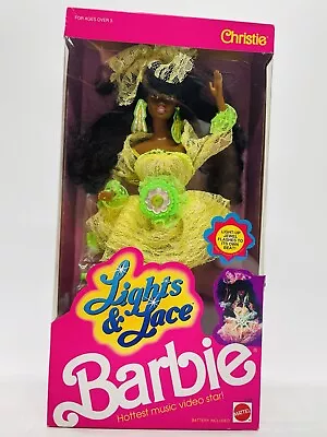 Buy 1990 Barbie Lights & Lace Christie Made In Malaysia NRFB • 214.51£