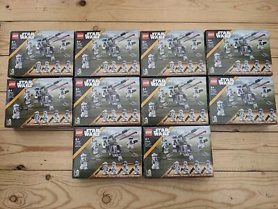 Buy 10 X BNIB LEGO Star Wars: 501st Clone Troopers Battle Pack (75345)  • 135£