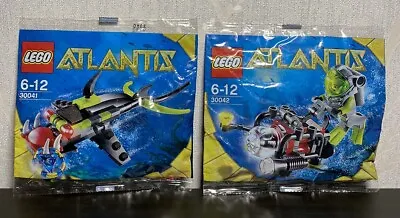 Buy LEGO Atlantis X2 Polybags: 30041 Piranha + 30042 Mini Sub. Rare. New Sealed ✔️ • 14.99£