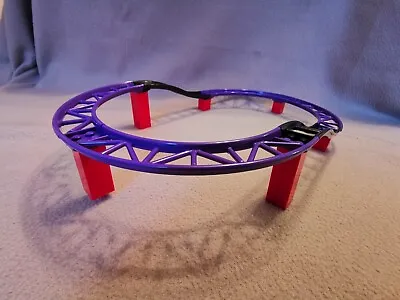 Buy ⭐LEGO 6x Roller Coaster Pieces BLACK+PURPLE Big Dipper Track With RED Pillars • 19.99£