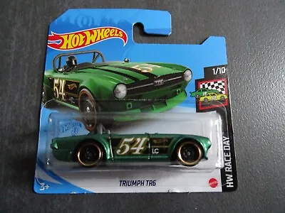 Buy Hot Wheels Triumph TR6 - Green Colour - 2021 Short Card Issue - SEALED • 4£